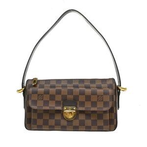 Louis Vuitton Ravello Damier Ebene Brown Canvas Shoulder Bag Bag